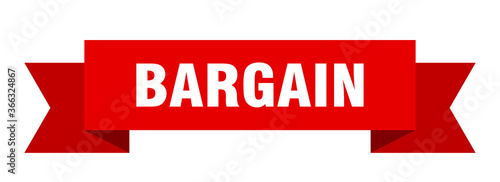 bargain ribbon. bargain paper band banner sign