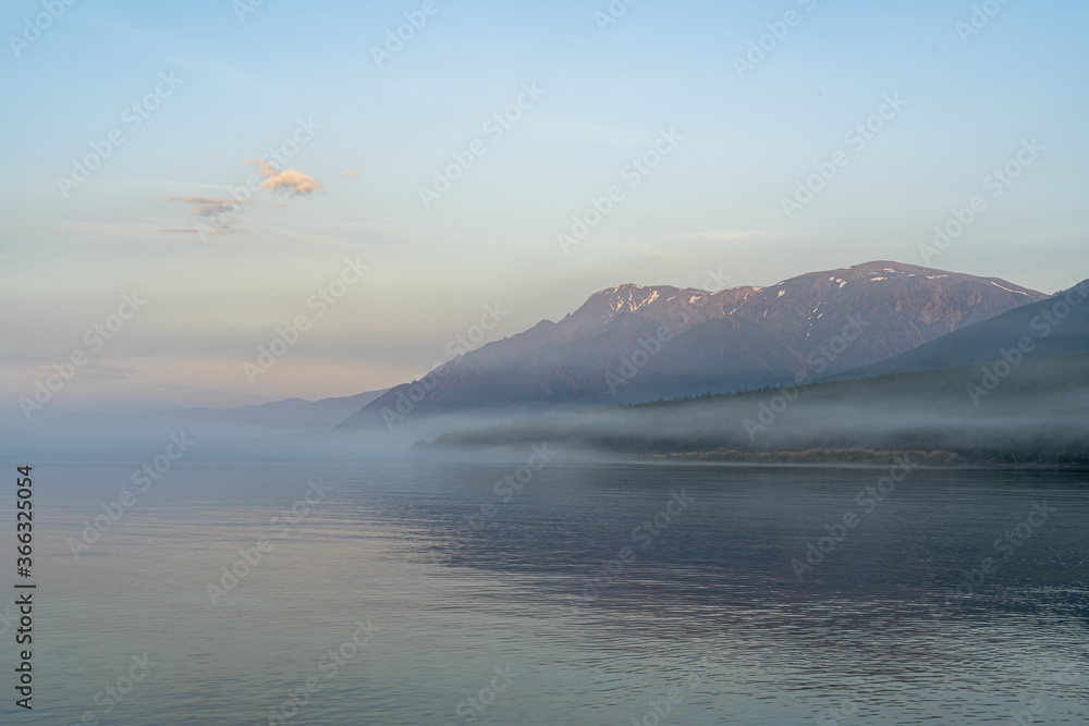 Morning fog over Lake Baikal