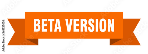 beta version ribbon. beta version paper band banner sign