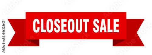 closeout sale ribbon. closeout sale paper band banner sign