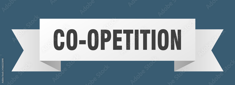 co-opetition ribbon. co-opetition paper band banner sign co-opetition ribbon. co-opetition paper band banner sign