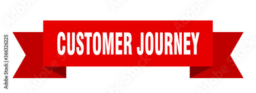 customer journey ribbon. customer journey paper band banner sign