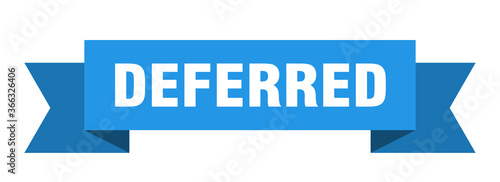 deferred ribbon. deferred paper band banner sign