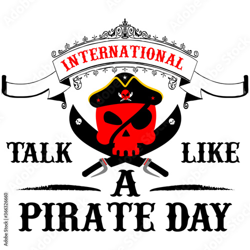 International Talk Like A Pirate Day. Vector illustration.