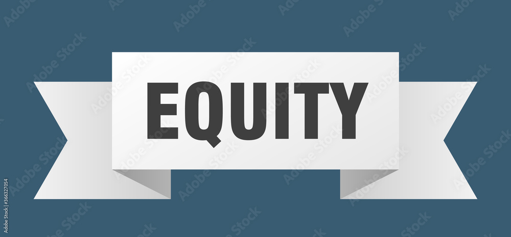 equity ribbon. equity paper band banner sign equity ribbon. equity paper band banner sign