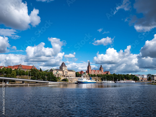 Blick über Stettin an der Oder in Polen