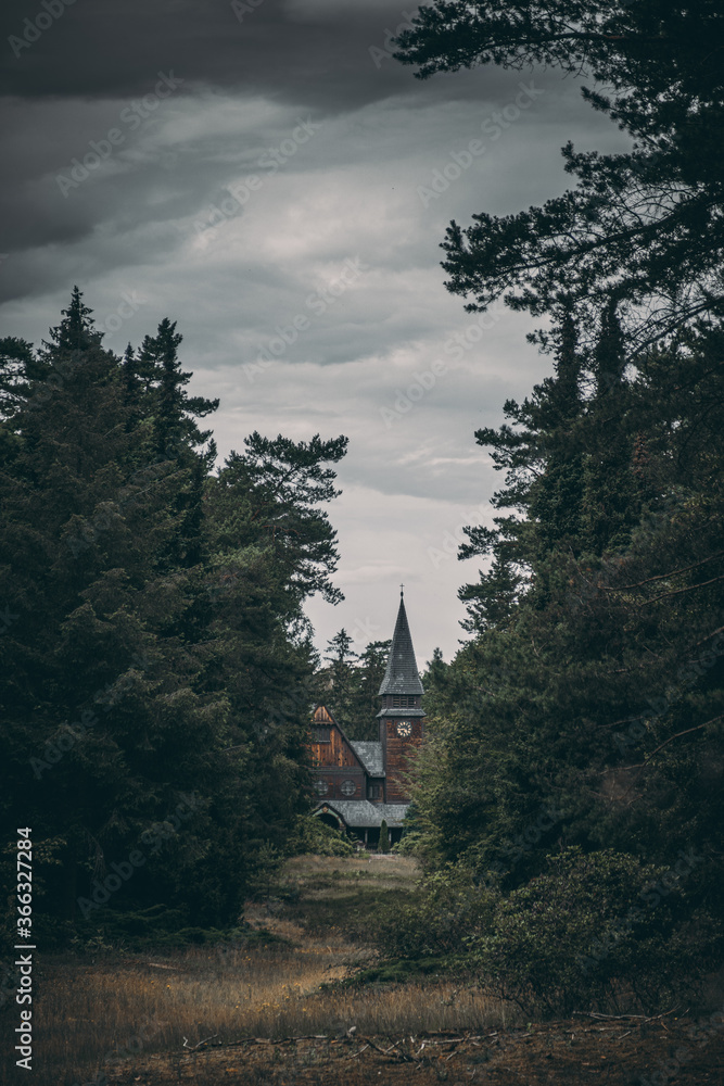 Fototapeta premium Stabkirche Stahnsdorf001