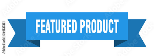 featured product ribbon. featured product paper band banner sign