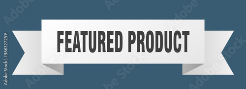 featured product ribbon. featured product paper band banner sign