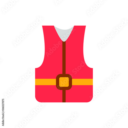safety vest icon vector illustration flat style. summer icon set.
