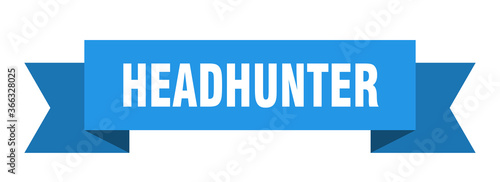 headhunter ribbon. headhunter paper band banner sign