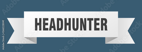headhunter ribbon. headhunter paper band banner sign