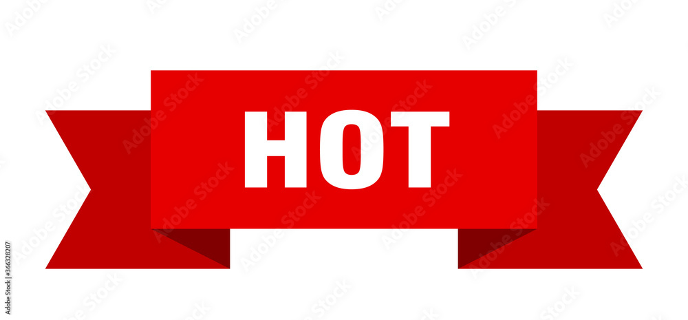 hot ribbon. hot paper band banner sign hot ribbon. hot paper band banner sign