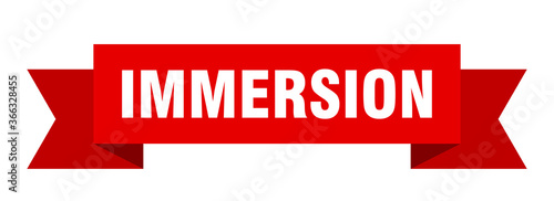immersion ribbon. immersion paper band banner sign