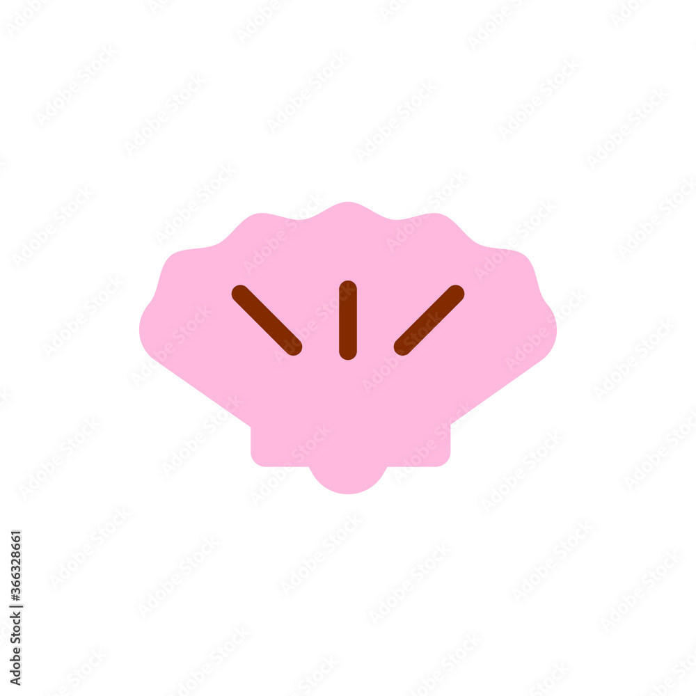 Obraz premium sea shell icon vector illustration flat style. summer icon set.