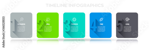 Vector Infographic design with 5 options or steps. Infographics for business concept. Can be used for presentations banner, workflow layout, process diagram, flow chart, info graph