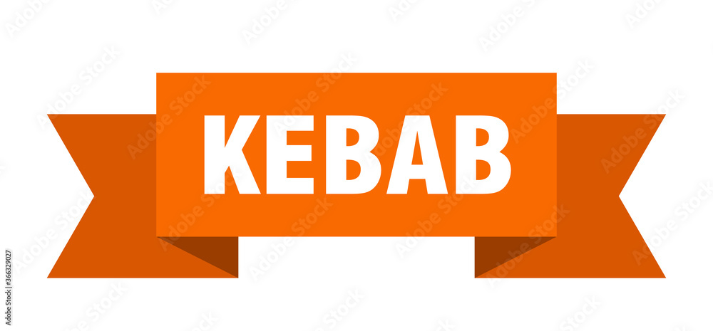 kebab ribbon. kebab paper band banner sign