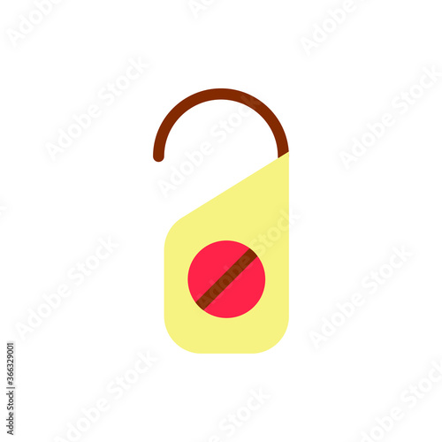 occupied label icon vector illustration flat style. summer icon set.