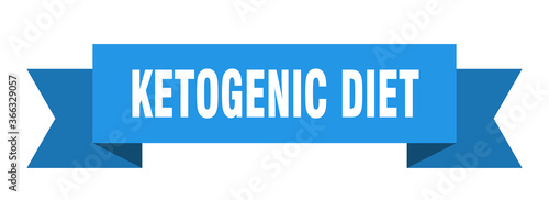ketogenic diet ribbon. ketogenic diet paper band banner sign
