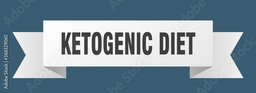ketogenic diet ribbon. ketogenic diet paper band banner sign