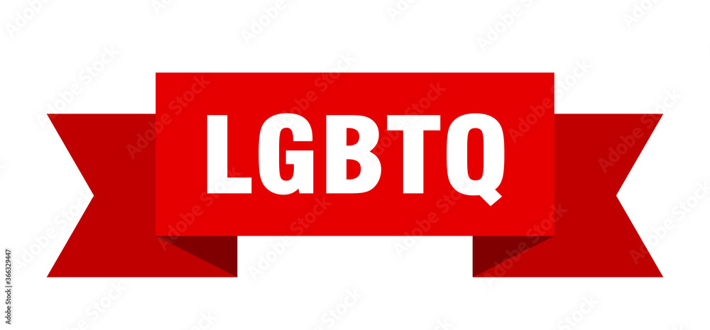 lgbtq ribbon. lgbtq paper band banner sign lgbtq ribbon. lgbtq paper band banner sign