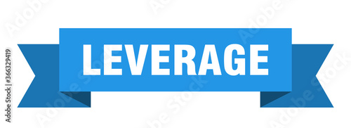 leverage ribbon. leverage paper band banner sign