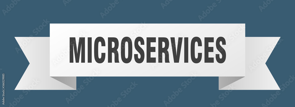 microservices ribbon. microservices paper band banner sign microservices ribbon. microservices paper band banner sign