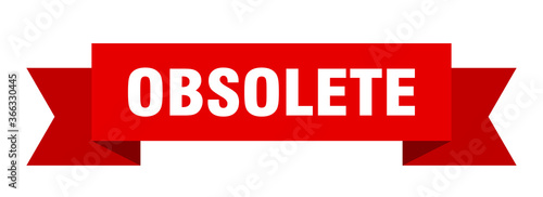 obsolete ribbon. obsolete paper band banner sign