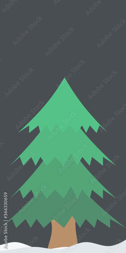 Obraz premium Christmas tree on a mild dark background on a silent night 