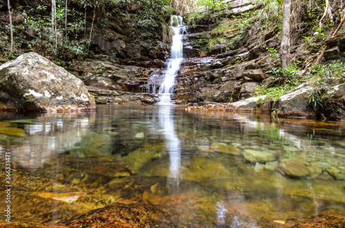 Waterfall at Chapada dos Veadeiros national park in Brazil