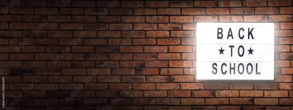 Fototapeta premium back to school leterboard text