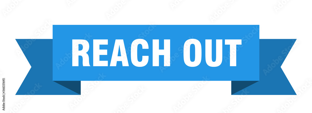 reach out ribbon. reach out paper band banner sign reach out ribbon. reach out paper band banner sign