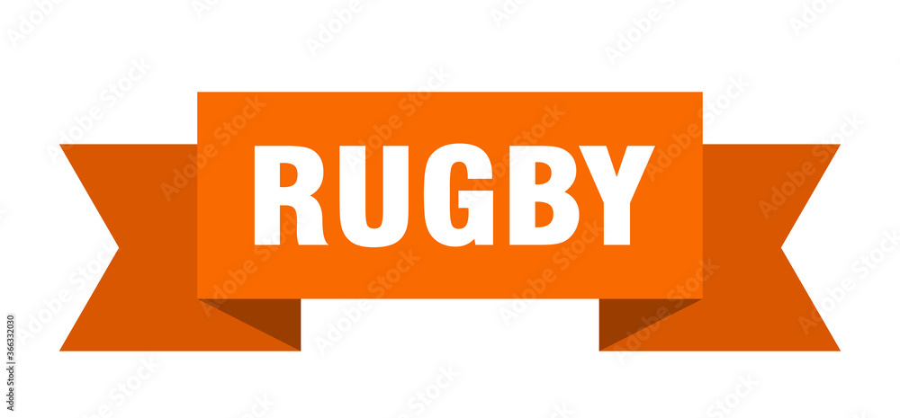 rugby ribbon. rugby paper band banner sign rugby ribbon. rugby paper band banner sign