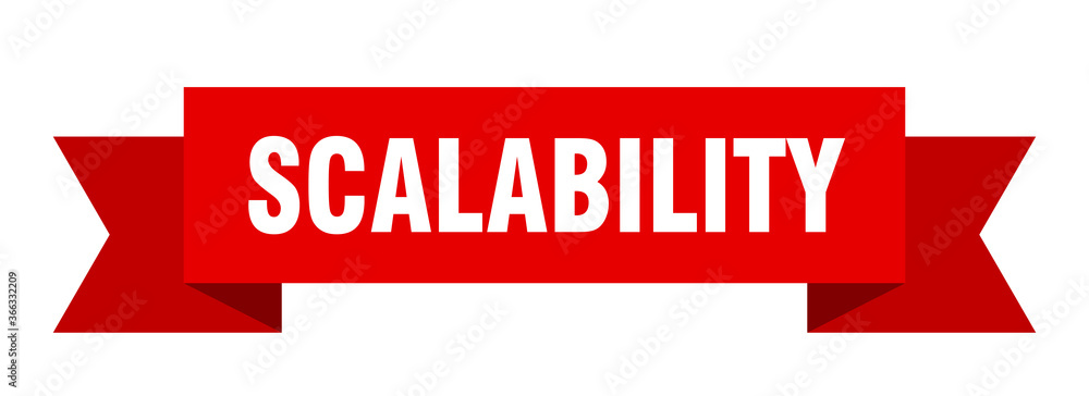 scalability ribbon. scalability paper band banner sign scalability ribbon. scalability paper band banner sign