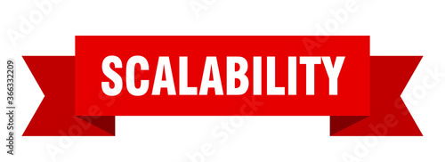 scalability ribbon. scalability paper band banner sign