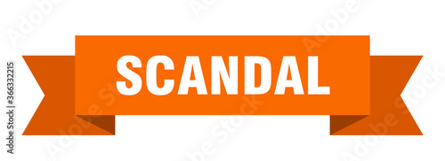 scandal ribbon. scandal paper band banner sign
