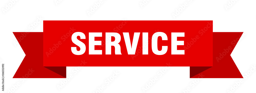 service ribbon. service paper band banner sign service ribbon. service paper band banner sign