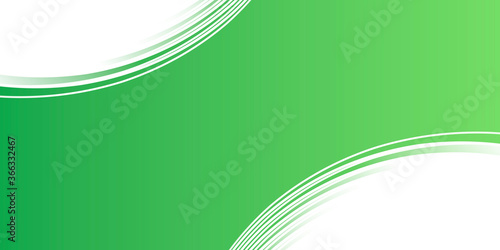 Simple abstract modern green white curve wave lines background vector illustration