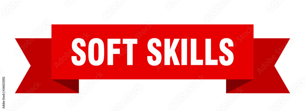 soft skills ribbon. soft skills paper band banner sign soft skills ribbon. soft skills paper band banner sign