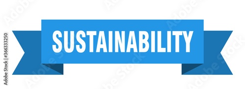 sustainability ribbon. sustainability paper band banner sign