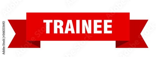 trainee ribbon. trainee paper band banner sign