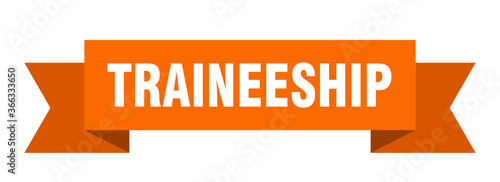 traineeship ribbon. traineeship paper band banner sign