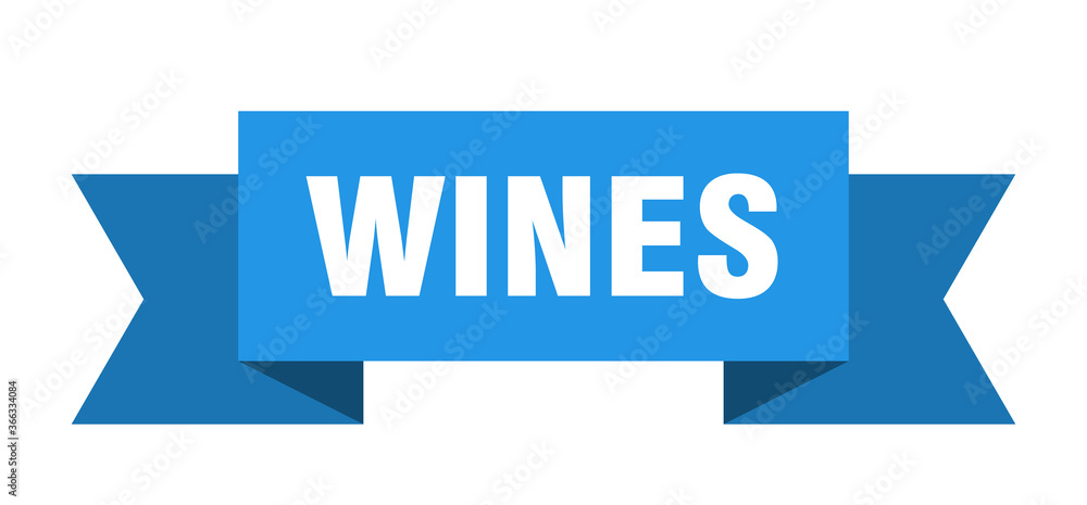 wines ribbon. wines paper band banner sign wines ribbon. wines paper band banner sign