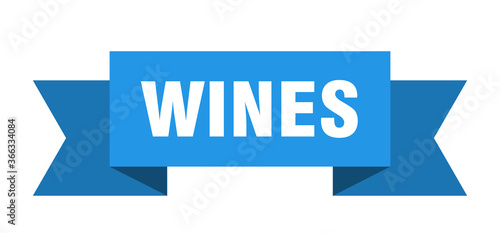 wines ribbon. wines paper band banner sign