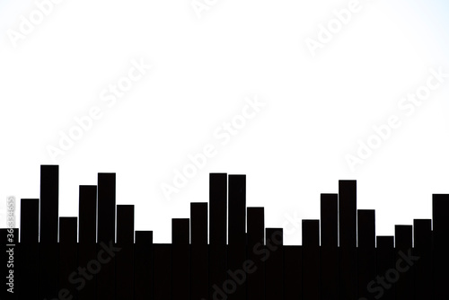 Graphics with vertical lines in black and white background