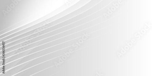 Fototapeta Naklejka Na Ścianę i Meble -  Abstract white wave curve lines on grey luxury presentation background vector illustration.