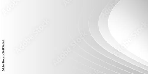 Abstract white wave curve on grey luxury background vector illustration.