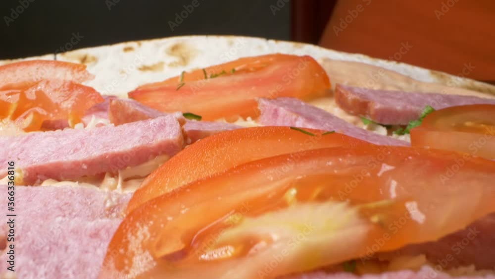 super close up. the process of making homemade shawarma super close up. the process of making homemade shawarma