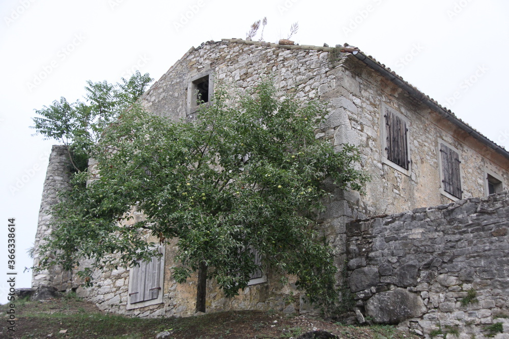 Typical old abandoned Croatian house.