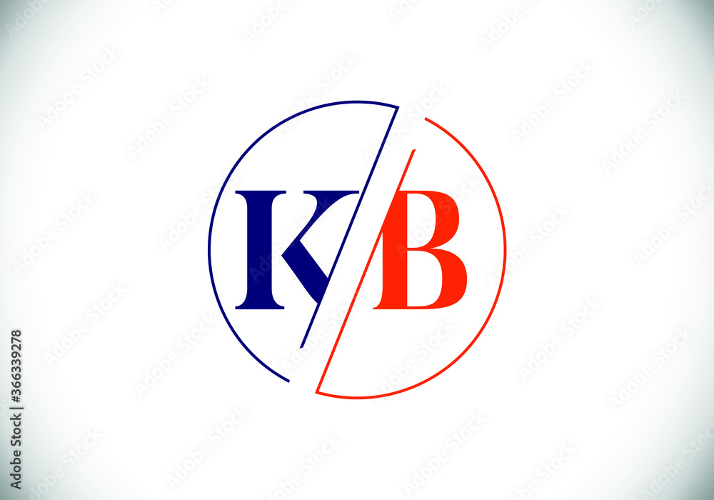 Initial Monogram Letter K B Logo Design Vector Template. K B Letter Logo Design Initial Monogram Letter K B Logo Design Vector Template. K B Letter Logo Design